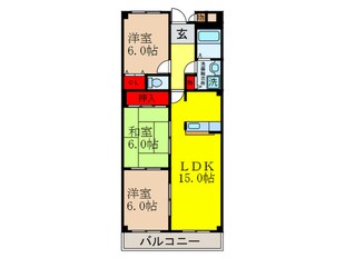 シャンテ・メゾンの物件間取画像